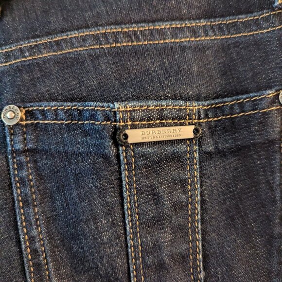 VTG Women Sz 26 Burberry Brit Islington Low Rise Dark Wash Boot Cut Jean Y2K 90s - Picture 5 of 6